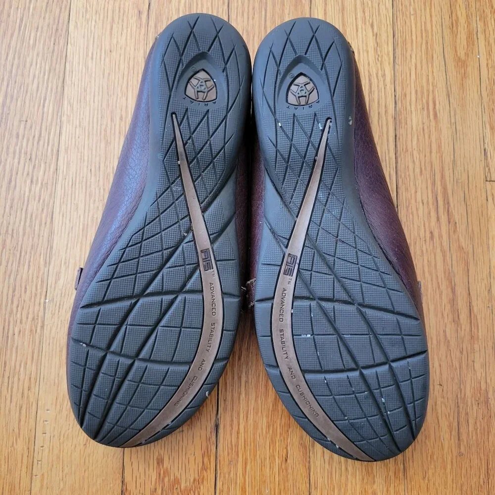 Ariat 8B Brown Leather Horsebit Loafers Slip‎ On Shoes Comfort 21192 CHARLESTON